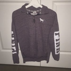 PINK quarter zip sweater